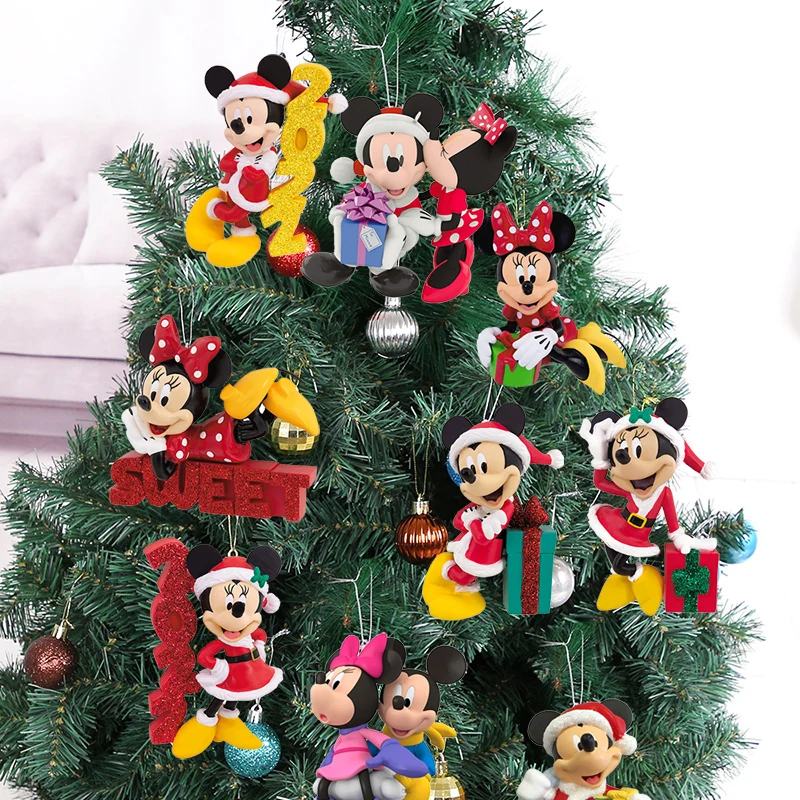 

Disney Minnie Mickey Mouse Christmas Pendant Hanging Ornaments Christmas Tree Decorations Pendant Christmas Decor New Year Gift