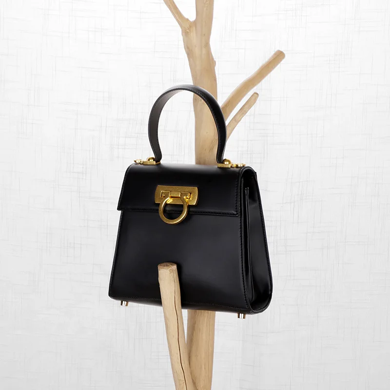 

Женская кожаная сумка, повседневные деловые сумки через плечо из воловьей кожи, маленькие квадратные сумки на плечо, роскошные сумки для же...