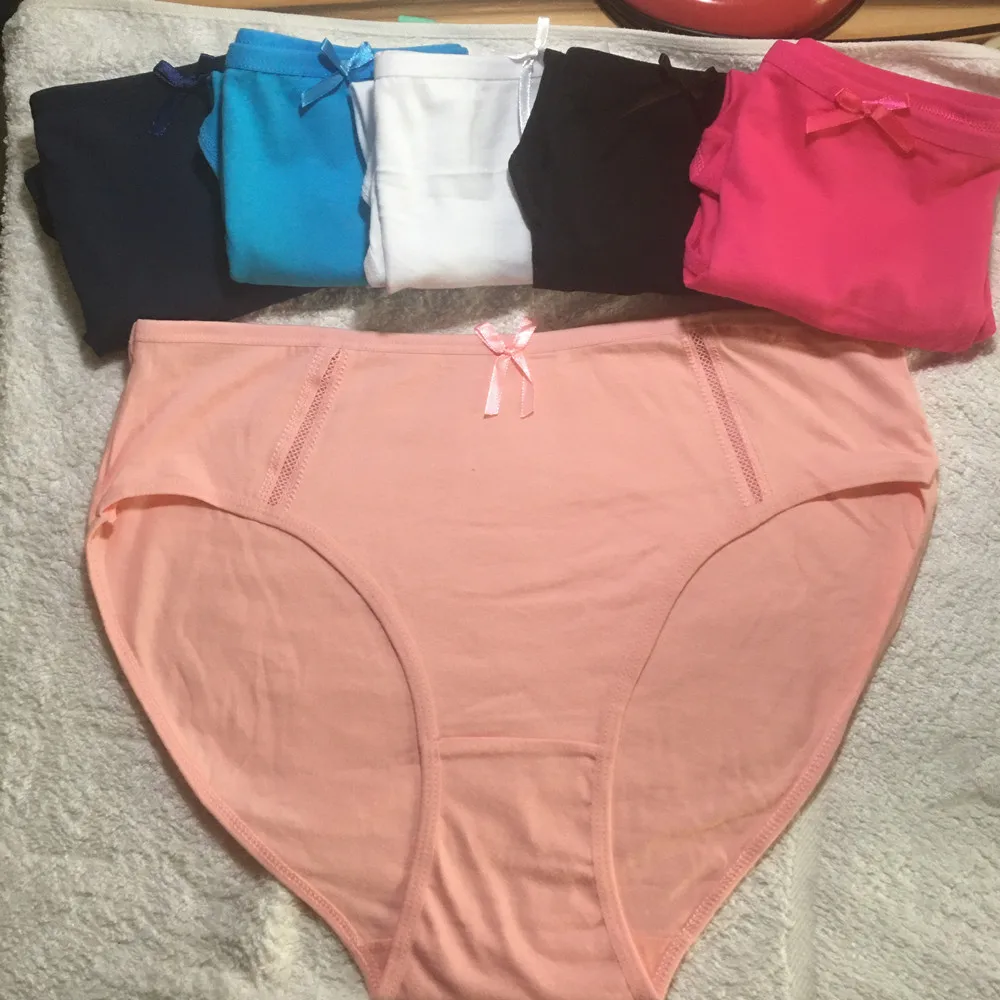 

5 шт./комплект, женские хлопковые трусы, размеры XXL, XXXXL