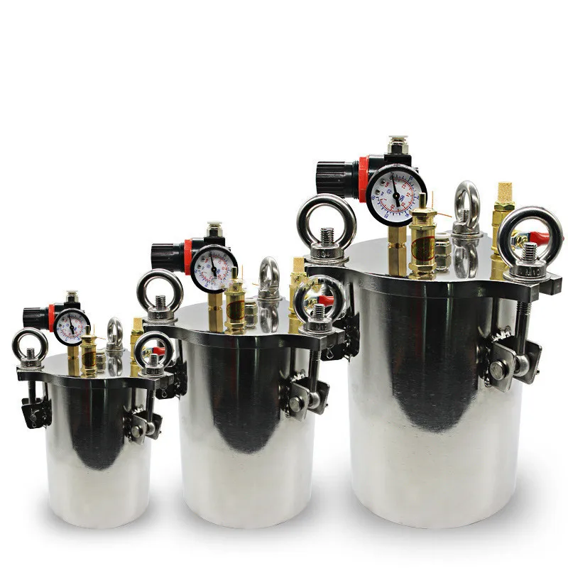 

1L-10L 304 Stainless Steel Dispenser Pressure Tank Pressure Barrel Dispensing Valve Fluid Dispensing Storage Bucke
