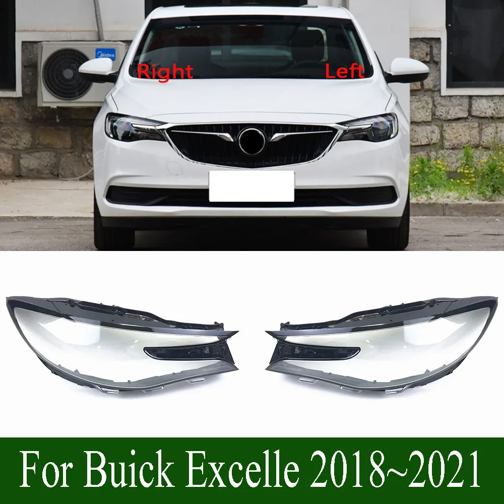 For Buick Excelle 2018~2021 Lamp Shade Front Headlamp Cover Transparent Lampshade Headlight Shell Masks Plexiglass