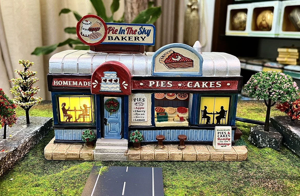 

Lemax креативная керамическая окрашенная Ночная лампа, миниатюрная версия Европейского здания, предметы интерьера, фотоподарок