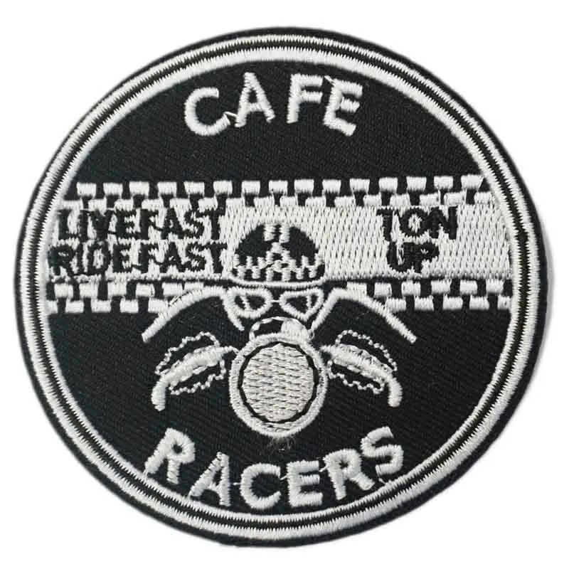 Кафе Рейсер Рэйсерс Тон Ап 59 Рокерс КЛУБ ТРИУМФ БАЙКЕР ПЭТЧ Железо Пришейте Вышитый Мотоцикл Модная Одежда Значок Аппликация на.