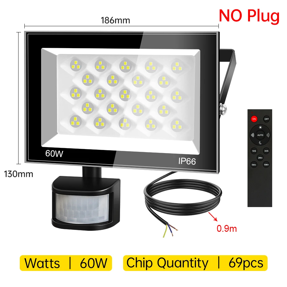 

Asign Светодиодный прожектор с датчиком движения 30/60/100 Вт 6500К