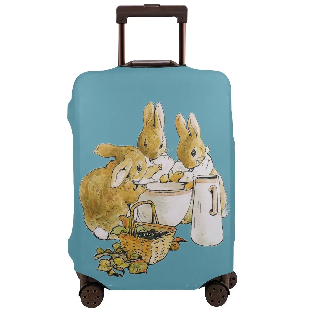 

Cotton-tail Have Supper Luggage Protective Case Travel Elastic Zipper Case Washable Luggage Protective Cover Polyester Baggage