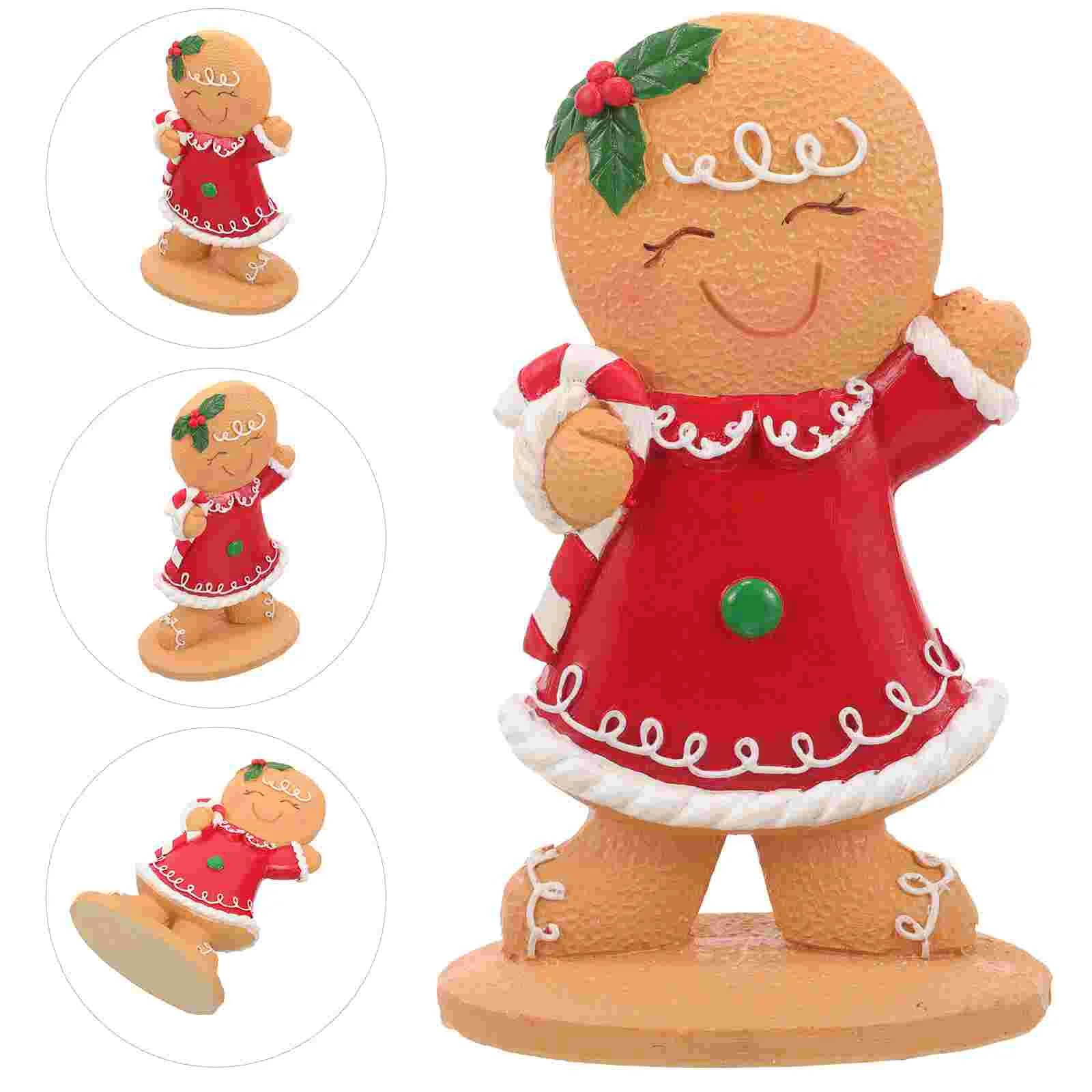 

Desktop Christmas Gingerbread Man Ornament Xmas Festival Table Decoration