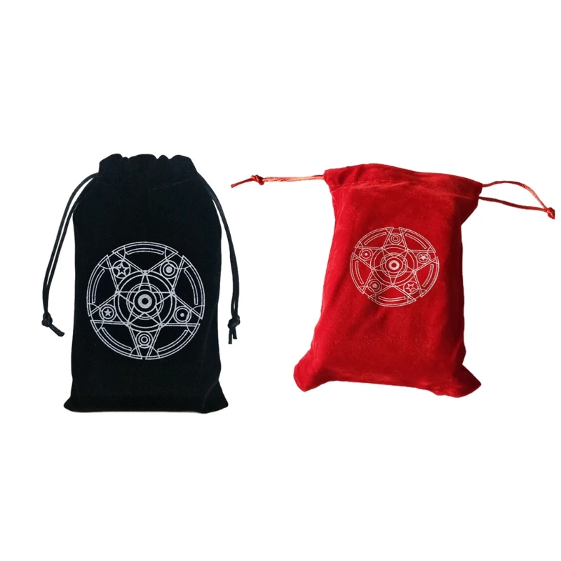 

Card Storage Bag Board Game Card Drawstring Package Flannel Velvet Storage Bag