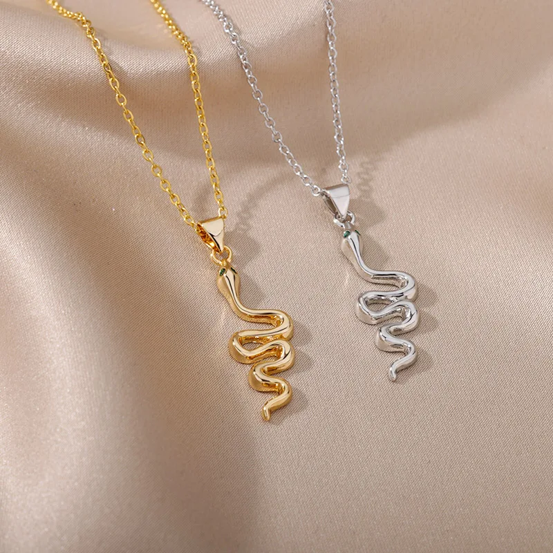 Женское Ожерелье со змеиным плетением Goth винтажное ожерелье-чокер из