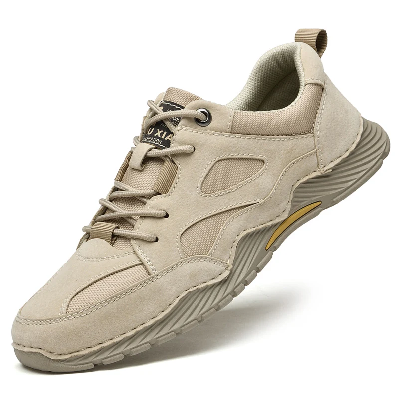 

Мужские кожаные кроссовки на шнуровке, черные дышащие кроссовки ручной работы, на платформе, роскошная дизайнерская обувь для вождения, бол...