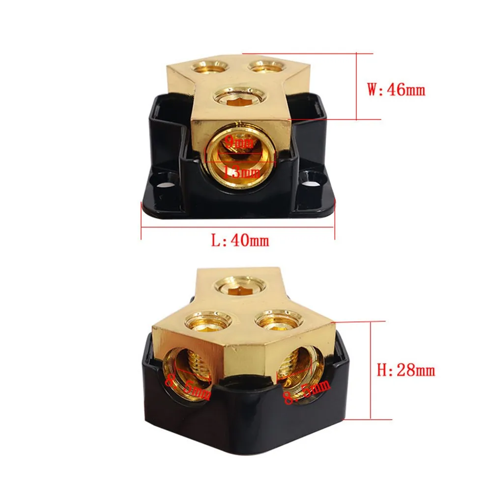 

Applicable To Auto Ground Splitter For Car Aud WH 0/4gauge AWG 1 In-4 Out