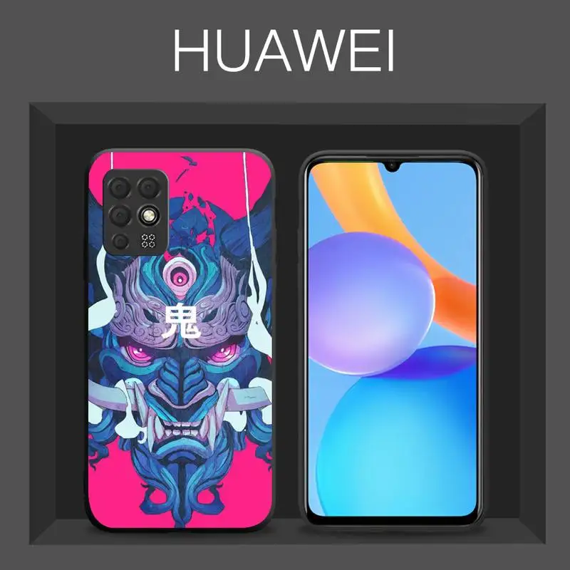Чехол для телефона Huawei honor Mate 30 40 50 20 8 70 5 9 10 Pro P x i s y Lite nova с японской маской Oni