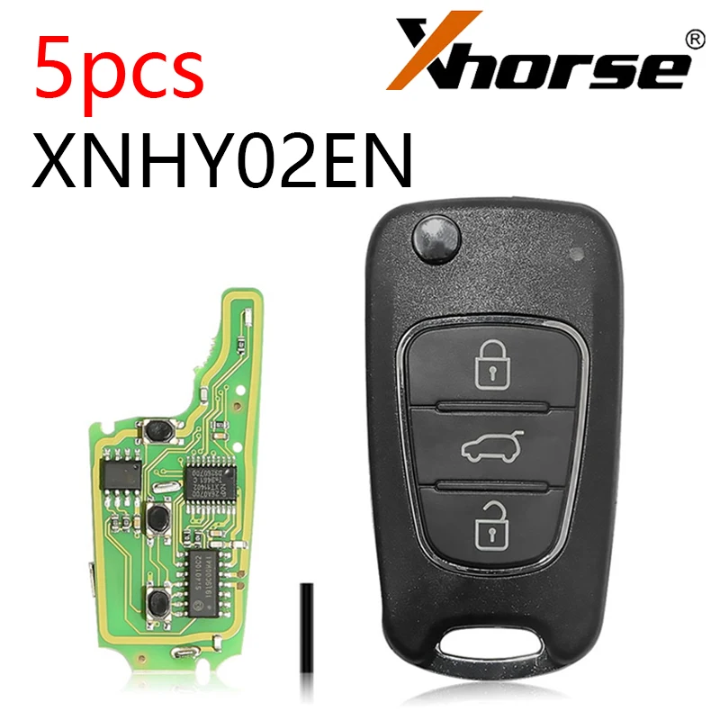 

Xhorse XNHY02EN Wireless Universal Remote Key 3 Buttons English Version for Hyundai for VVDI Key Tool 5pcs/Lot