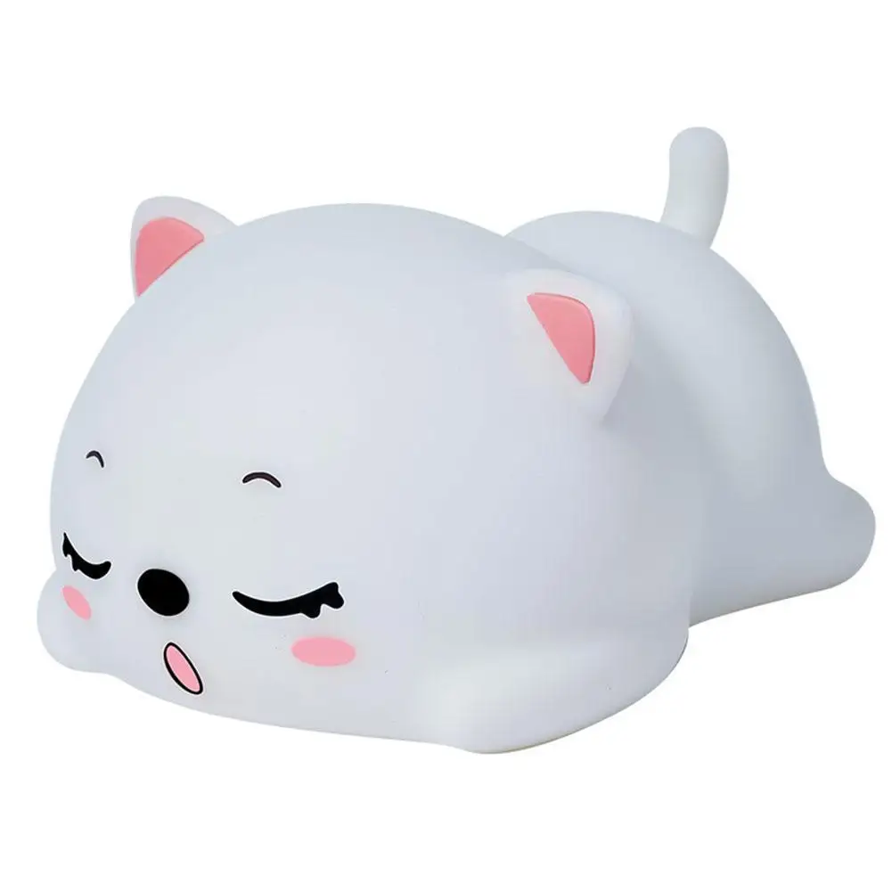 

Colorful Night Light Usb Rechargeable Silicone Lamp Sensor Bedroom Bedside Lamp With Remote For Kids Baby Gift K4n6