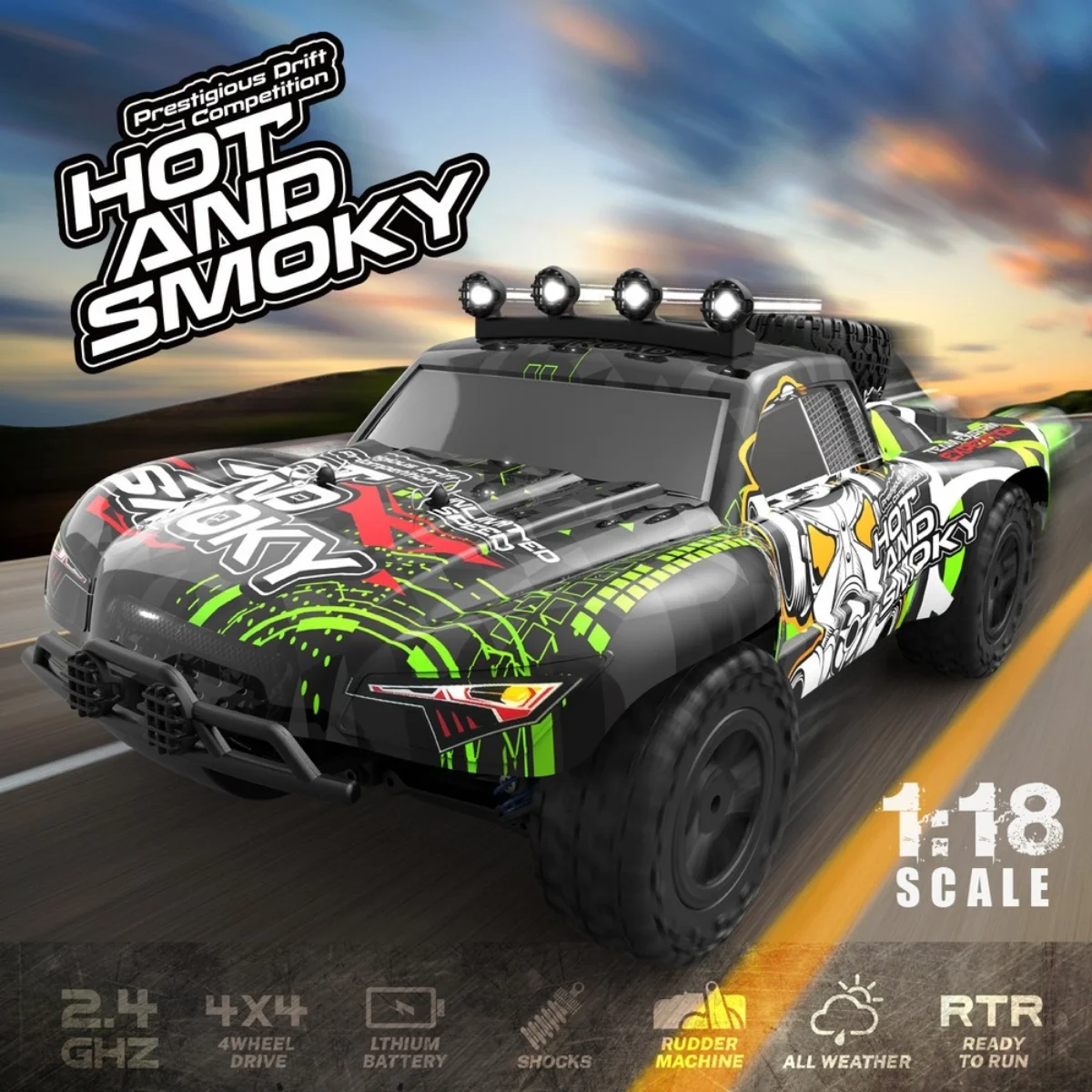 

High-speed 40km/h 1:18 Professional RTR RC Car 4WD Rock Crawler RC Off-road 4x4 Car Adult Remote Control Toys Cars