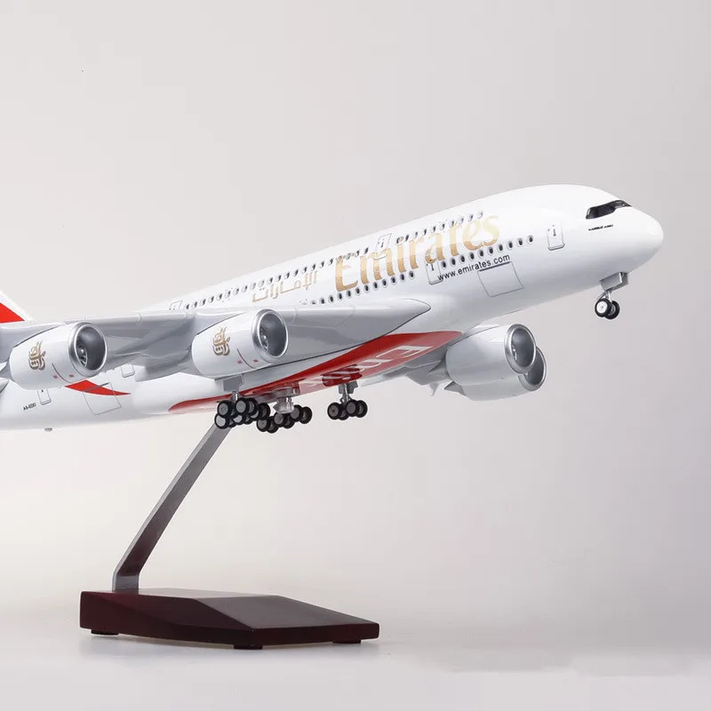 45 см масштаб 1/160 литая под давлением модель A380 Emirates Airways полимерный самолет со