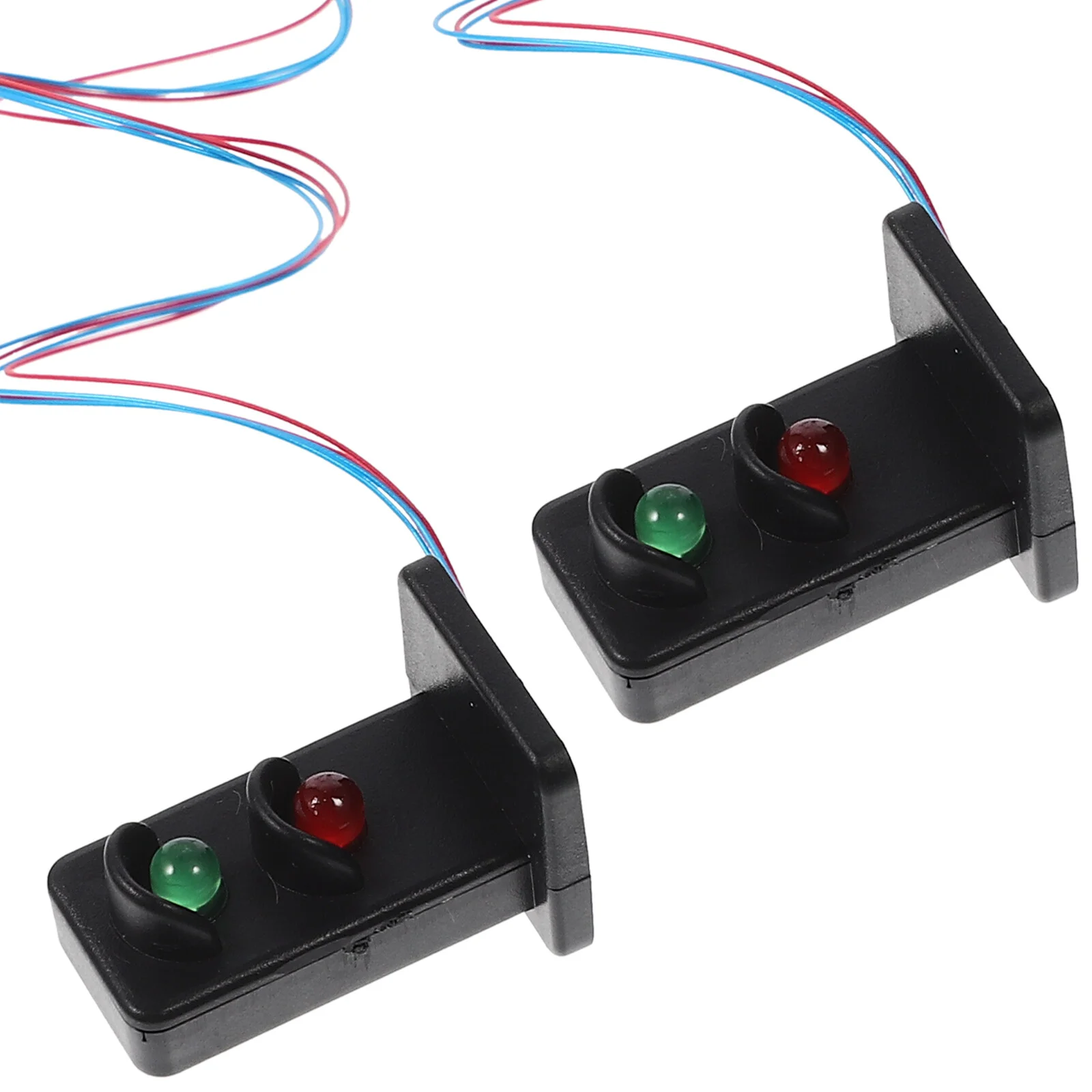 

Мини-модель декора, 2 шт., искусственная миниатюрная Светофорная лампа, настольная сцена из АБС, микро Ландшафтный сигнал, украшение, имитация