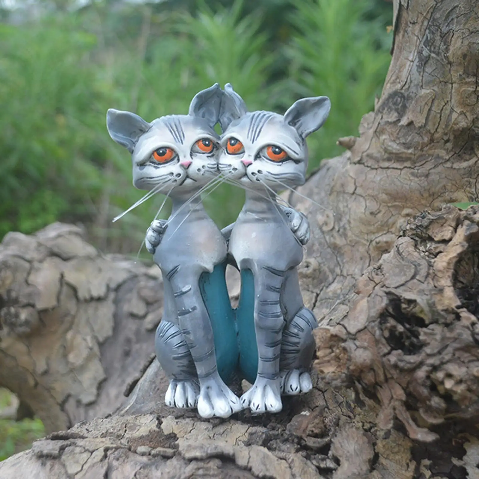 

BR Shoulder Cats Meditation Cat Forest Garden Decoration Resin Crafts Ornaments