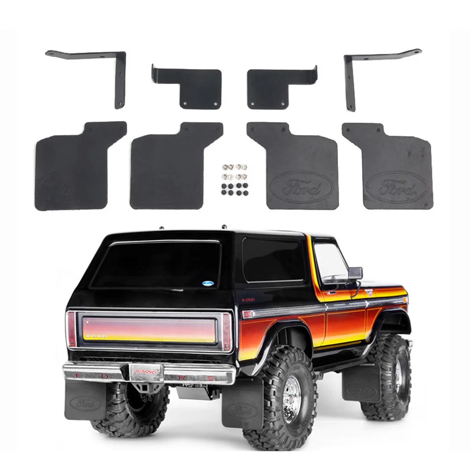 Front & Rear Fender 1/10 Remote Control Crawler Car Rubber Fender for  Ford BRONCO Trx-4 Traxxas Simulation Upgrade Parts