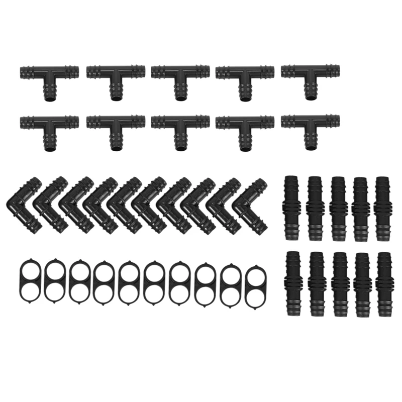 

Practical Irrigation Fittings Kit For 1/2 Inch Tubing- Barbed Connectors (Rain Bird 16Mm .520 ID)Drip Or Sprinkler Systems