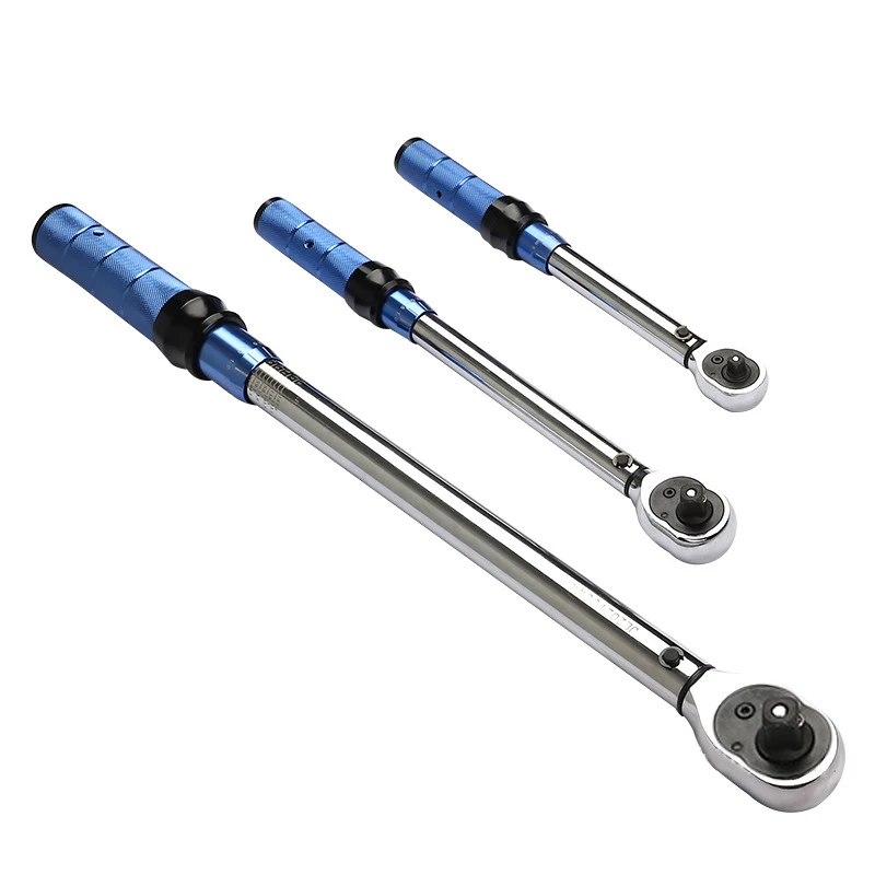 Torque Key Wrench Tool 1/4 3/8 1/2 Inch Square Drive Two-Way Precise Preset Mirror Polish Spanner Accurately Torque 5-210N.M