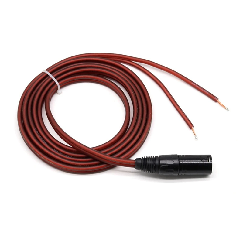 

Кабель для динамика XLR, неизолированный провод для динамика с позолоченным штекером XLR, 3-контактный Штекерный разъем, сменный аудиокабель с ...