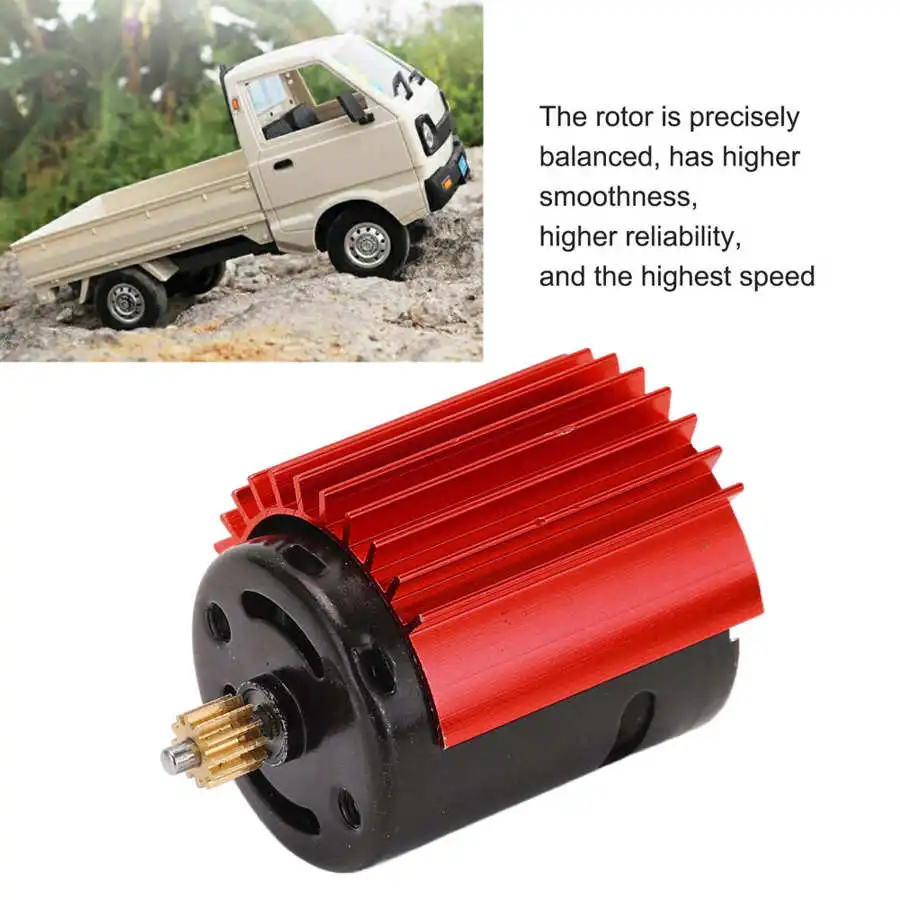 52000 Rpm High Speed Metal 370 Motor RC Car Upgrade Parts Accessories for WPL D12(Red /Blue) |