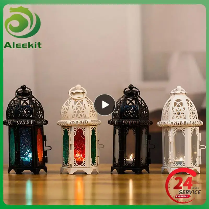 

Винтажная Европейская Марокканская свеча, искусство сада, 1 ~ 10 шт.