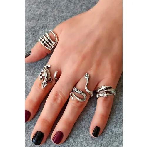 Аксессуары цвета слоновой кости античное посеребренное регулируемое кольцо в