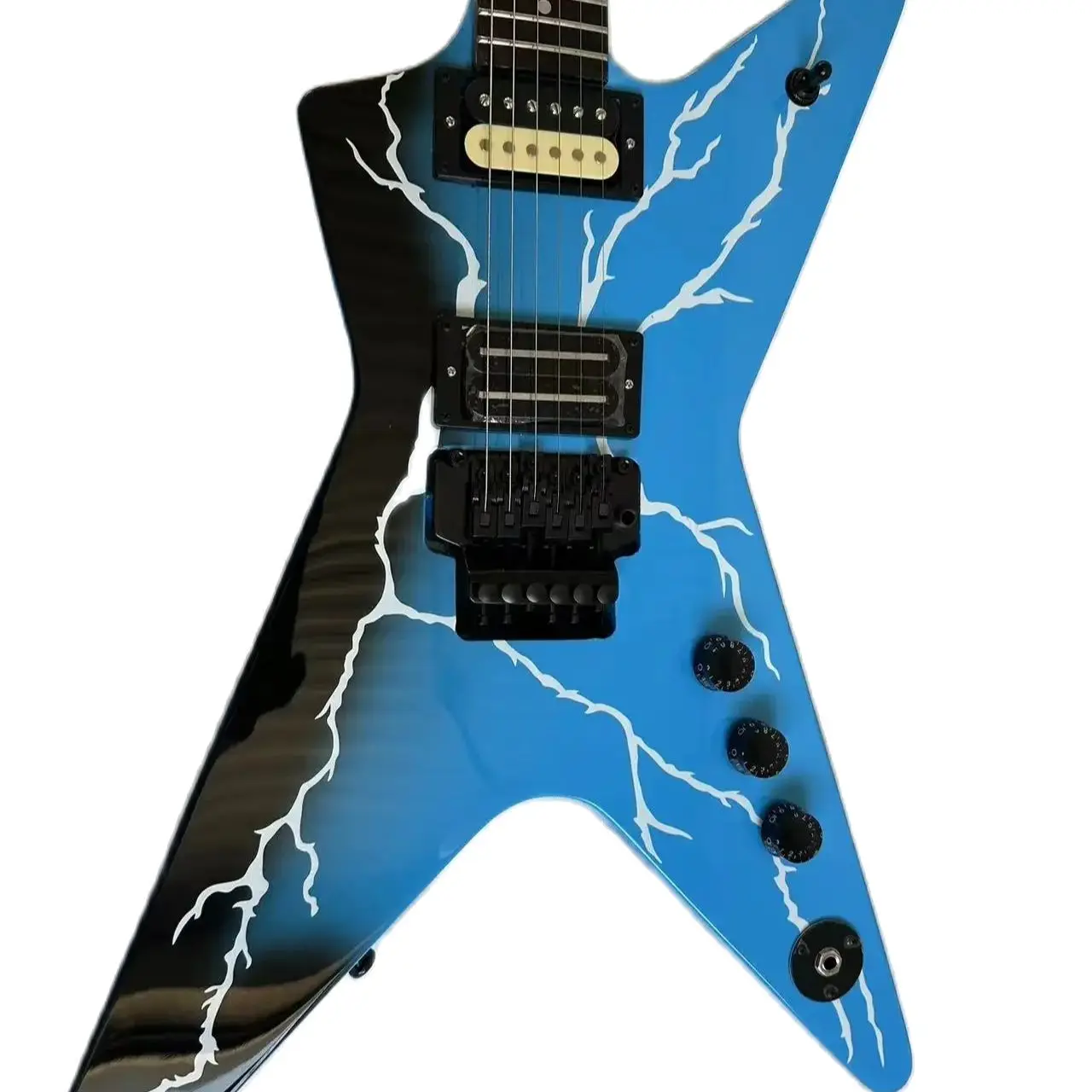 

Электрическая гитара с прозрачными болтами и фонариками, бесплатная доставка