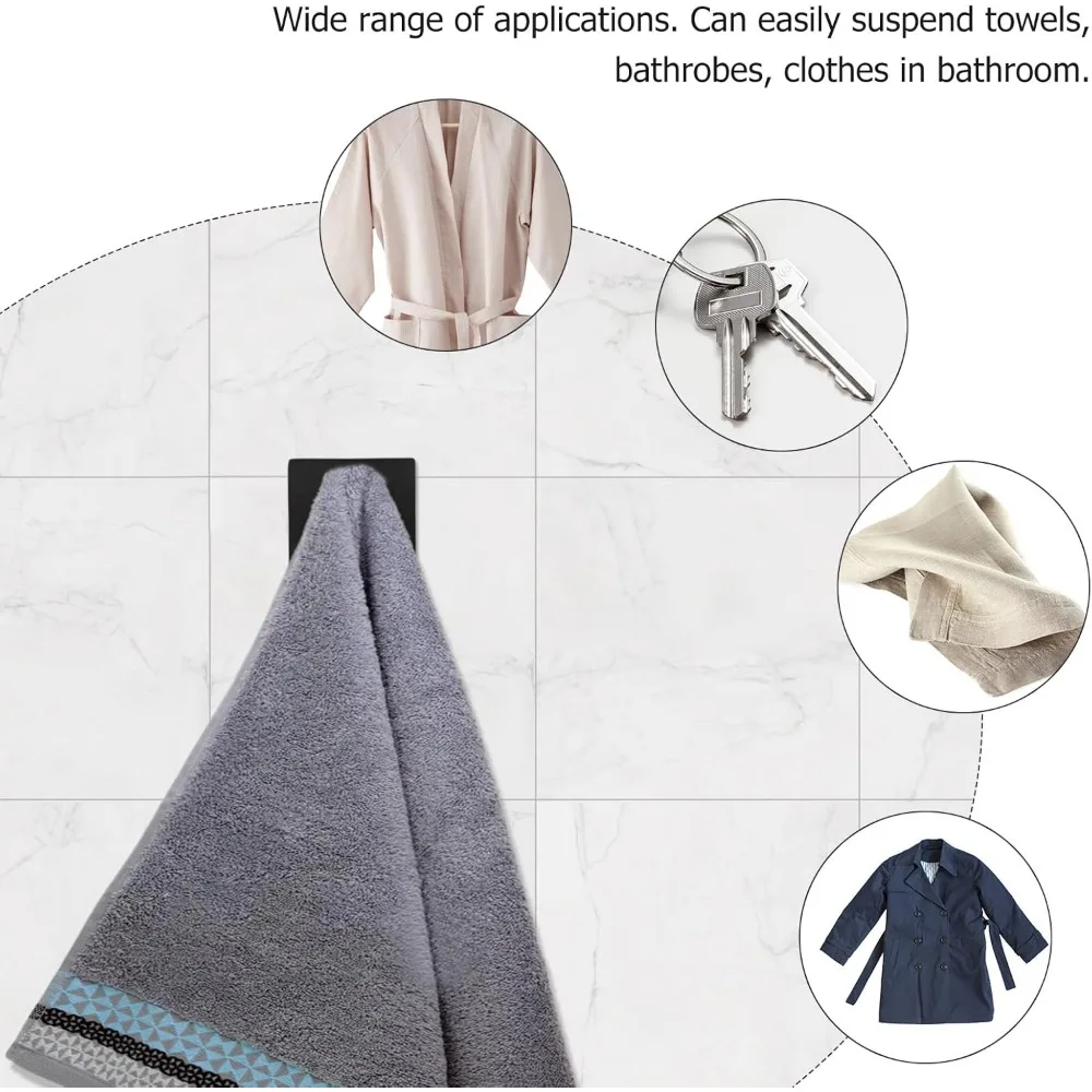 Квадратный черный дверной крючок модель полотенца для ванной SUS 304 из нержавеющей