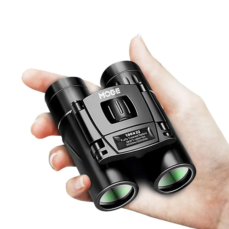 Moge 100x22 Binocular High Power HD Camping Equipment Portable Travel 40x22 Pocket Telescope Night Vision For Hunting 1