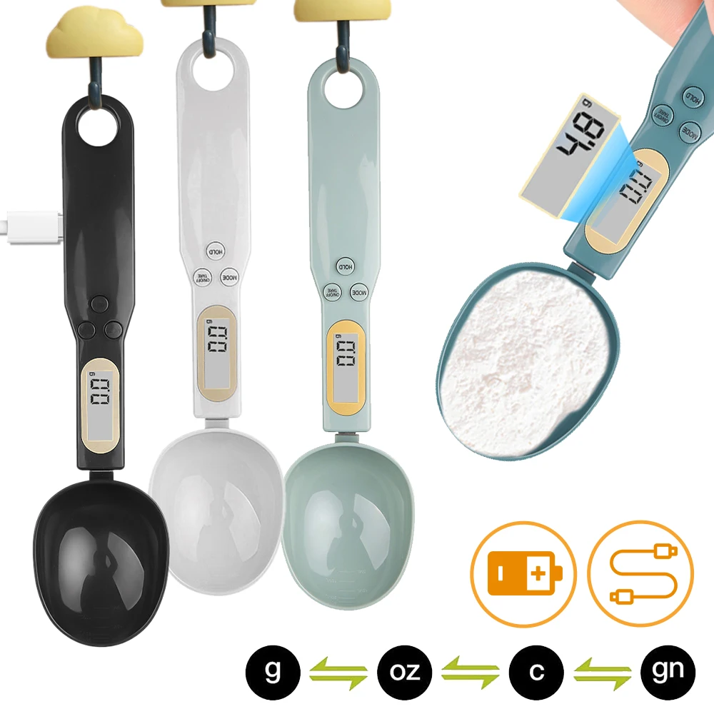 

kitchen spoon weighting Electronic LCD Digital Food Weight Measuring Spoon Scale 500g 0.1g Coffee Tea Sugar Cooking for Baby