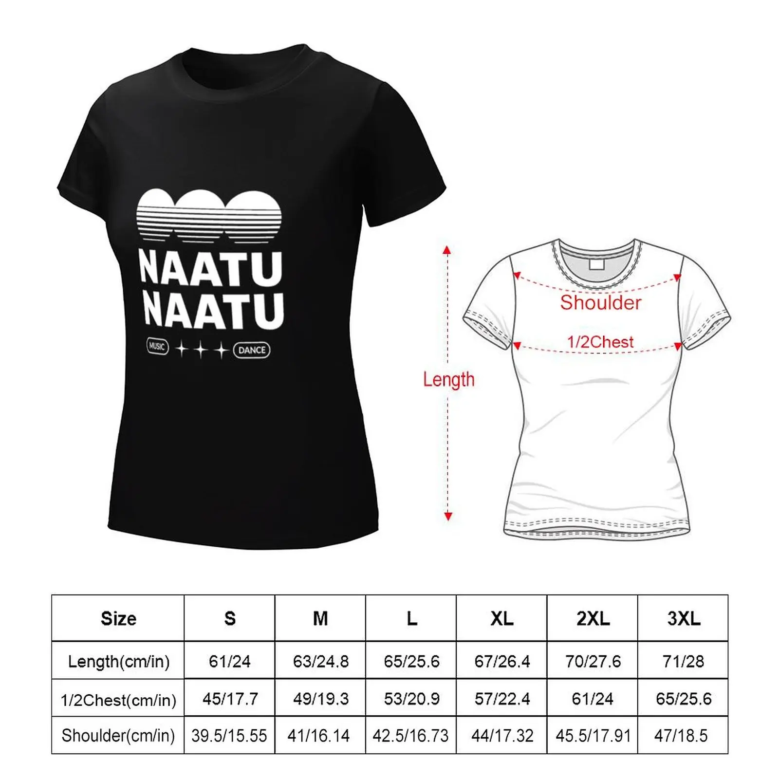 Забавная черная футболка RRR NAATU для женщин