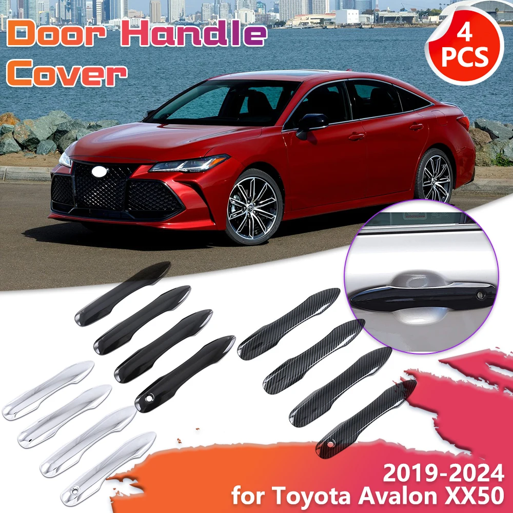 4x Накладка на дверную ручку автомобиля для Toyota Avalon XX50 2019 2020 2021 2022 2023 2024 Наклейка