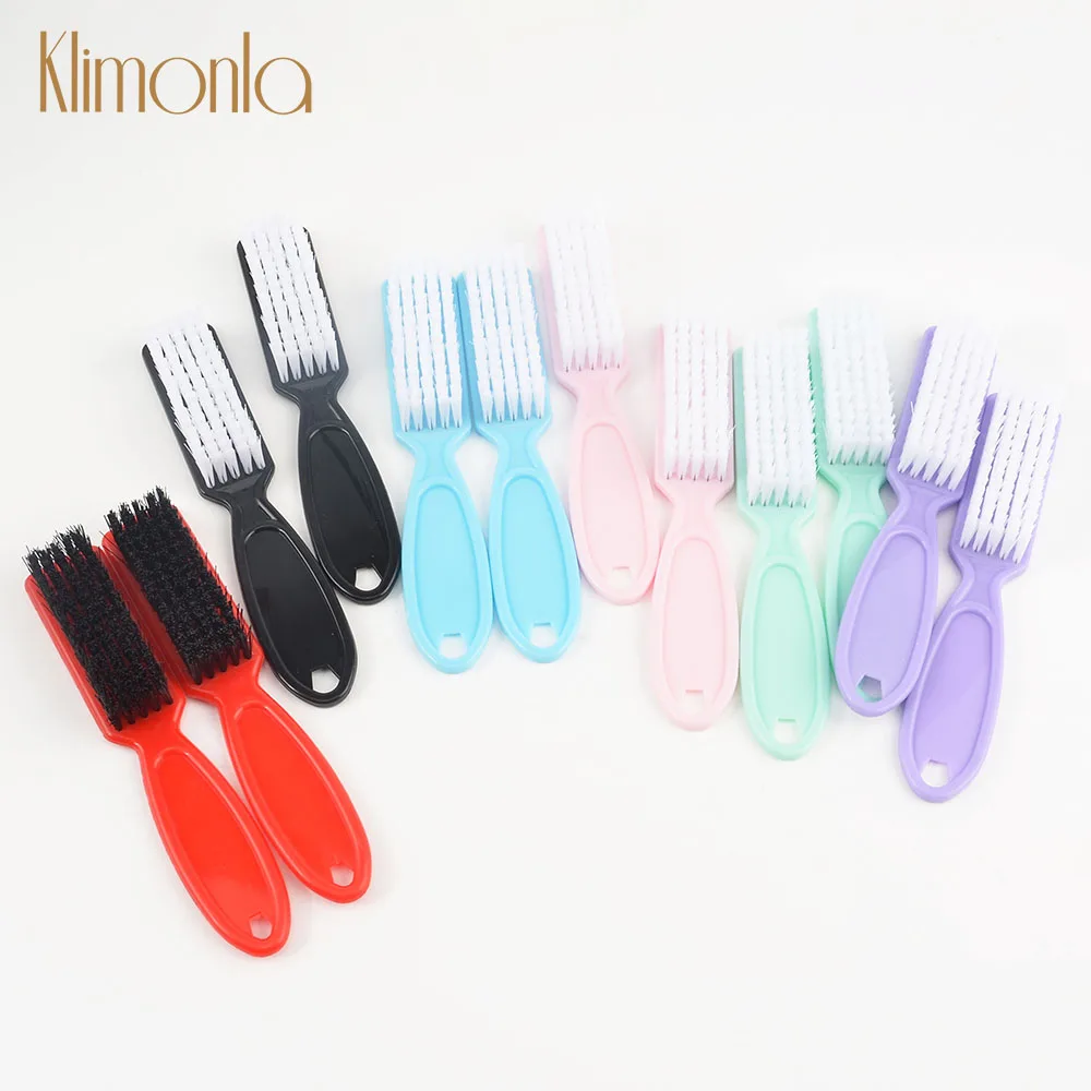 

2Pcs 6 Colors Nail Brush Cleaning Remove Dust Brush Nail Tools Powder Plastic Cleaner Nails Art Manicure Care Accessory Tools