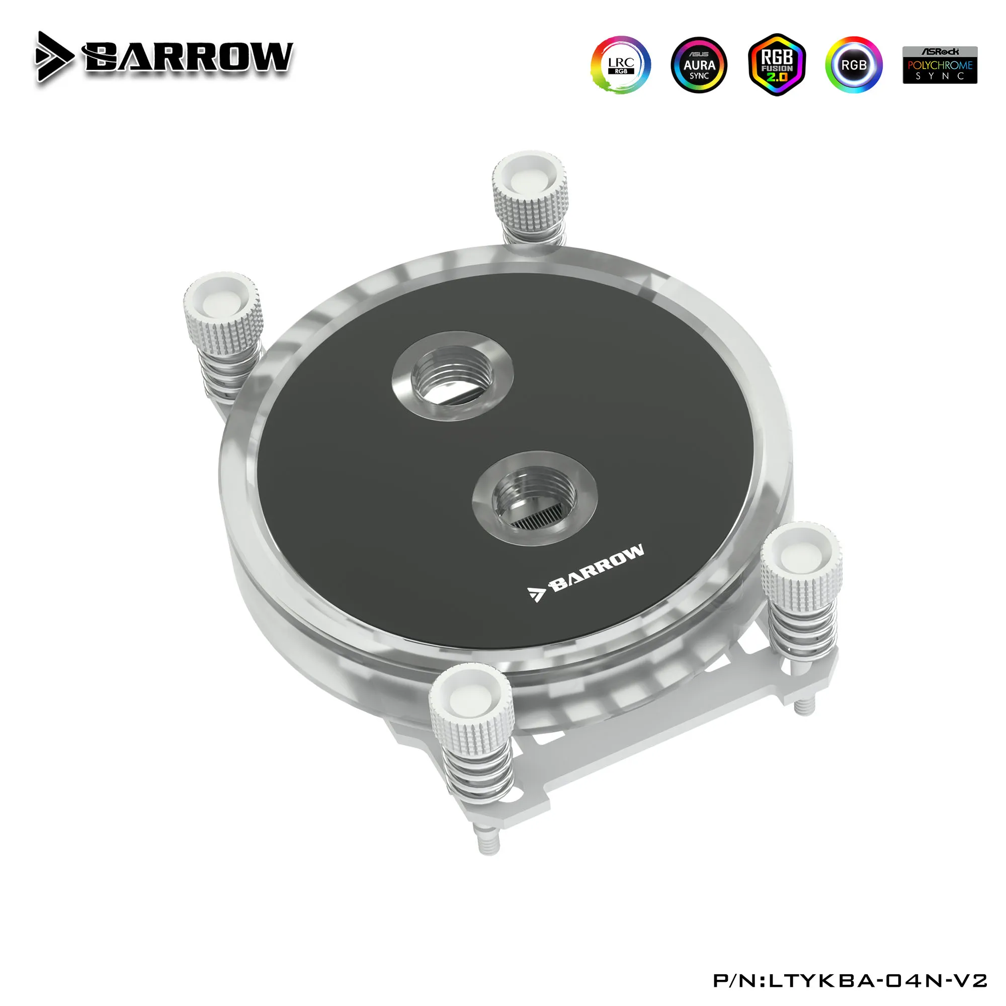 Блок водяного охлаждения процессора Barrow LRC2.0 RGB для AMD AM3 AM4 AM5 LTYKBA-04N-V2