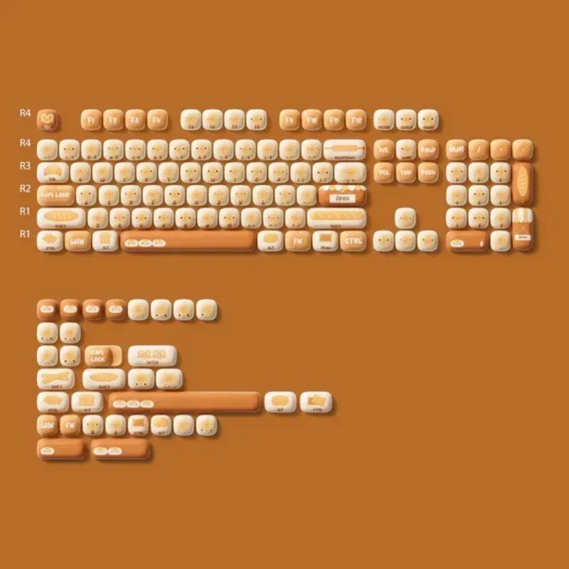 Набор колпачков для клавиш Bun Wonderland 138 профиль MOG колпачки OEM 100% TKL 75% 68% с раскладкой