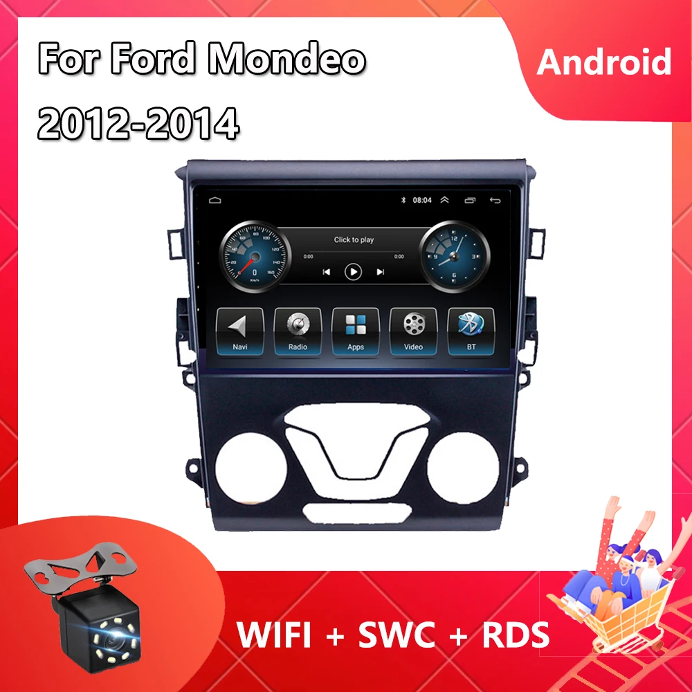 

Автомагнитола 2 Din для Ford Mondeo 2012-2014 Carplay Android навигация GPS мультимедийный видеоплеер 8 ядер телефон 8 ГБ + 256 Гб FM BT
