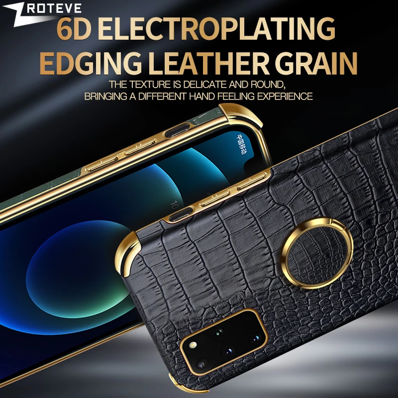 Защитный чехол Zroteve Crocodile Pattern Leather Cover для Samsung Galaxy FE S10 Lite S21 S22 S23 Ultra Note20 Note10 Plus