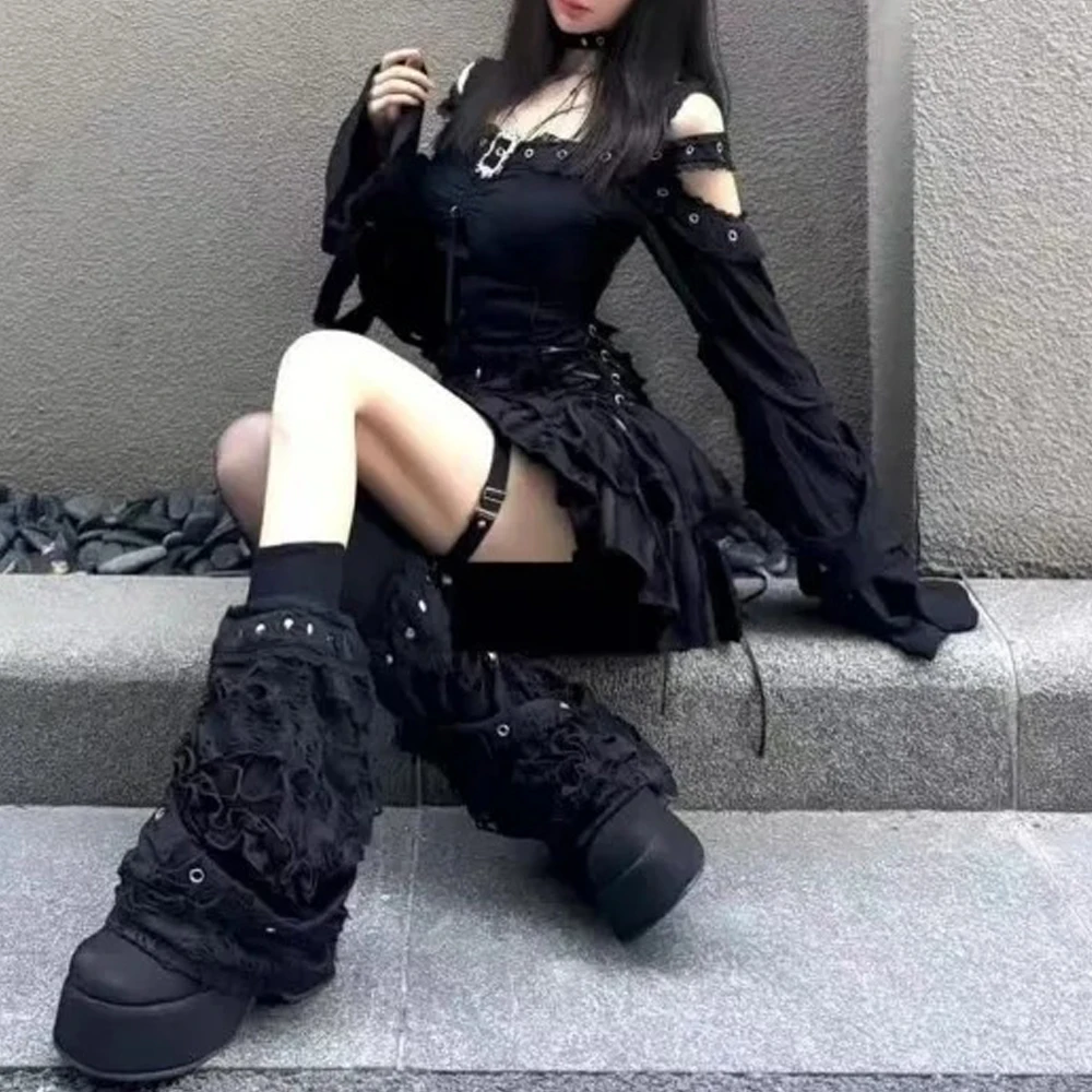 Комплекты из двух предметов Harajuku Y2k женская одежда с открытыми плечами футболки