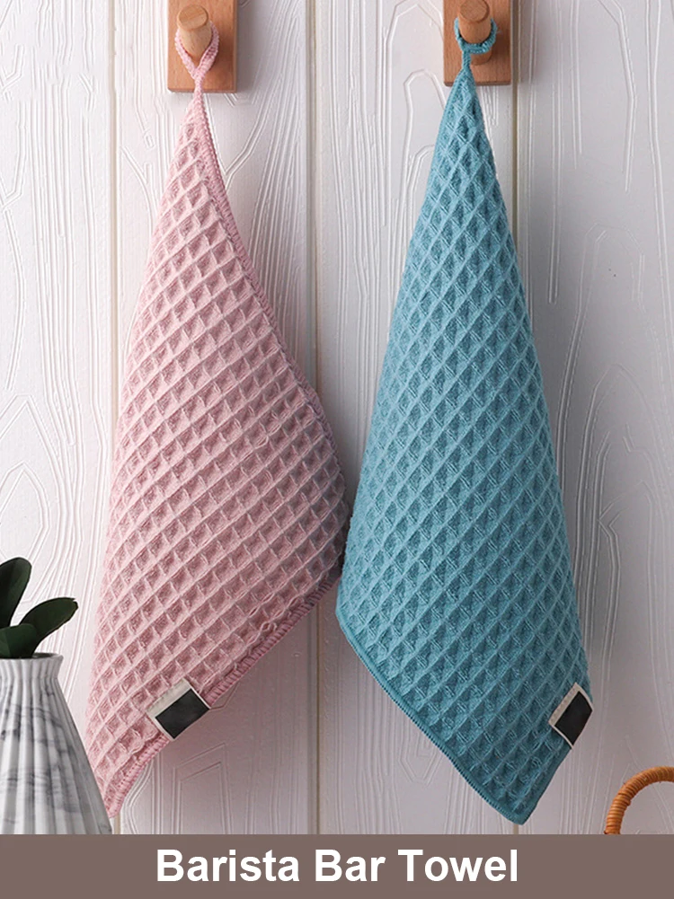 

Kitchen Dish Towel Super Absorbent Quick Drying Waffle Weave Hand Towel Premium Microfiber Lint-Free Hand Towel for Bar 30*30cm