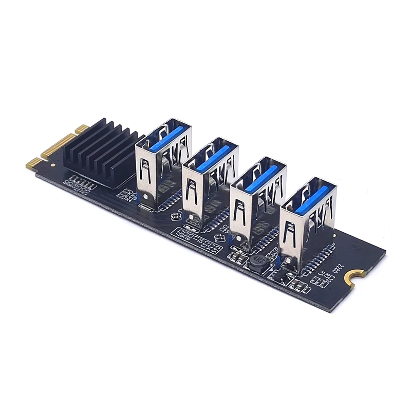 Карта Riser M.2 M2 NGFF NVME к PCIE PCI Express X16 от 1 до 4 портов USB 3 0 усилитель слота концентратор