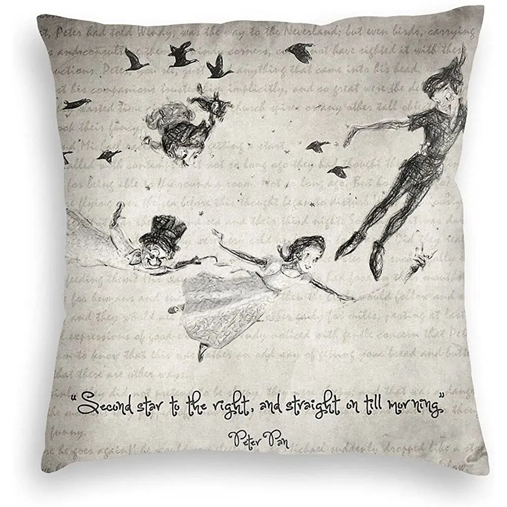 

Mabel Peter Pan Quote Velvet Pillowcase 45cm45cm