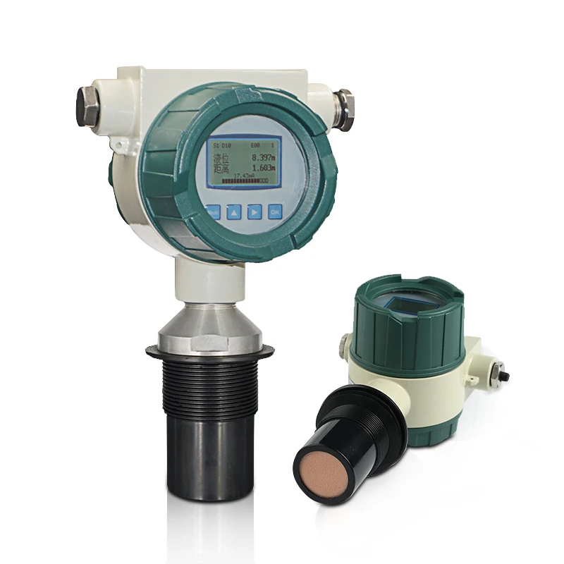 

Water level sensor ultrasonic level transmitter display liquid depth fuel tank granary level gauge