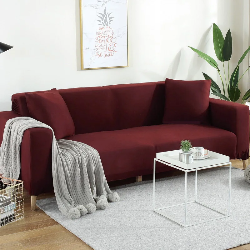 

Sofa Covers 1/2/3/4 Seater Sofa Cover for Living Room Elastic Solid L Shaped Corner Sofa Cover for Sofa Couch Armchair