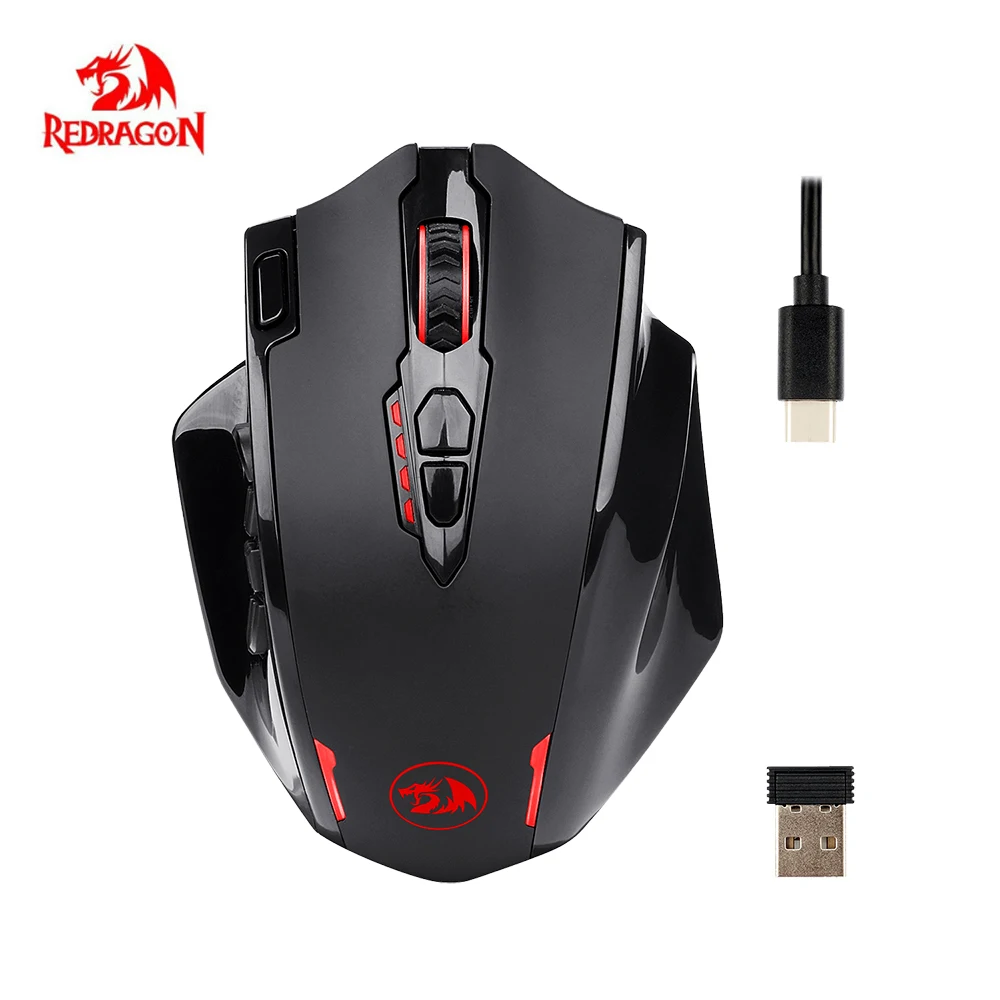 Redragon M913 Impact Elite Wired Wireless Gaming Mouse with 16 Programmable Buttons 16000 DPI Game Mice for Computer Laptop