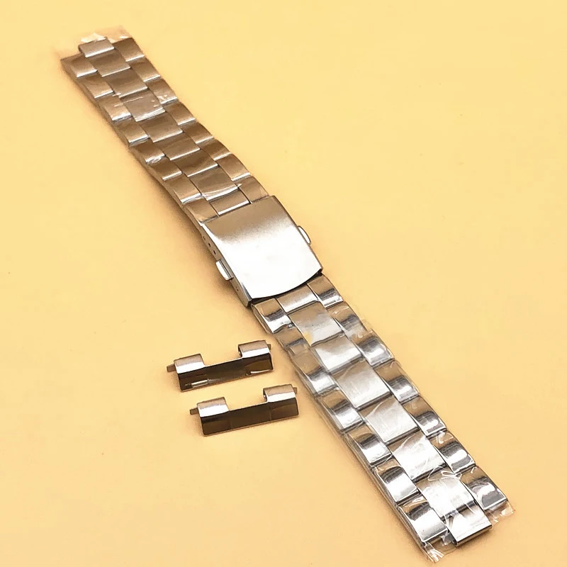 

Diameter 22mm Watch Strap Stainless Steel Steel Curved End Fold Buckle Clasp Wrist Bracelet Interface for Orient Watch