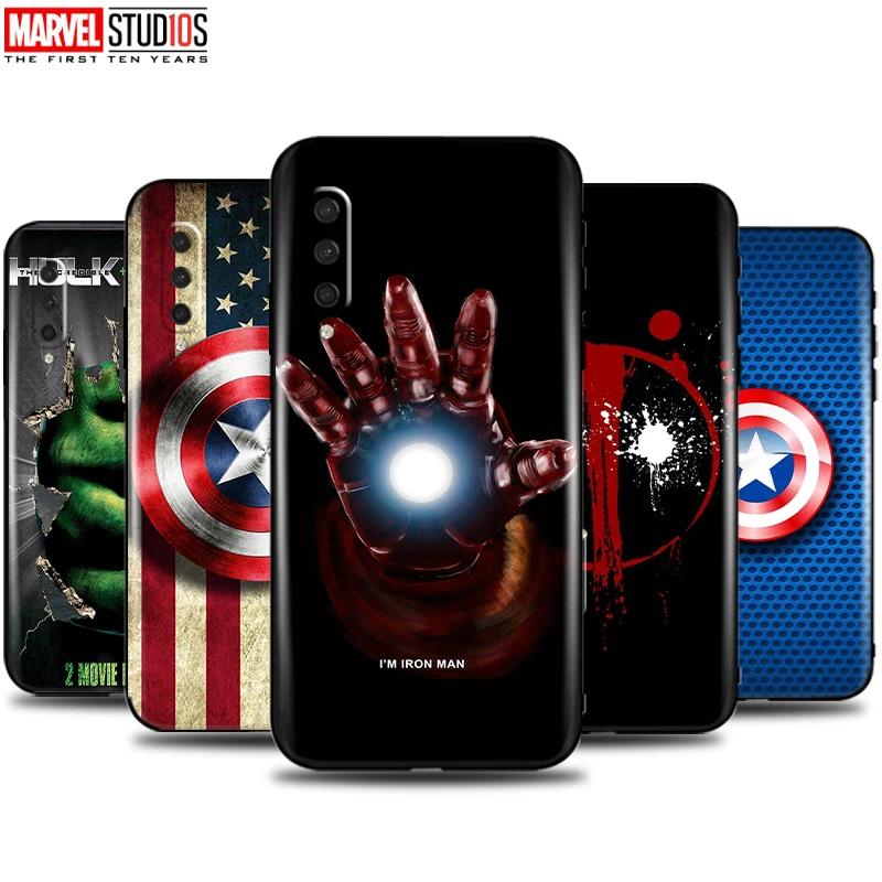 Marvel Avengers Logo Phone Case For Xiaomi Mi 9 Lite 9T CC9 Pro 5G CC9e A3 Poco X3 NFC X3 GT M3 Pro F3 Funda Cover Venom Thor