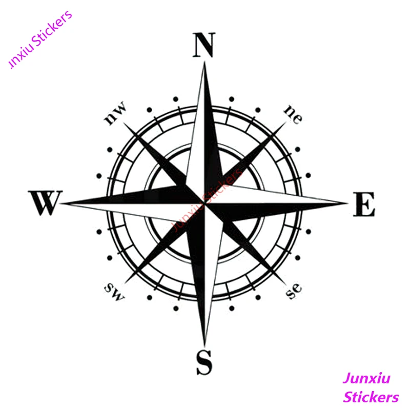 

Виниловые автомобильные наклейки NSWE Compass художественного дизайна, наклейки для бампера, багажника, ноутбука, заднего лобового стекла, водон...