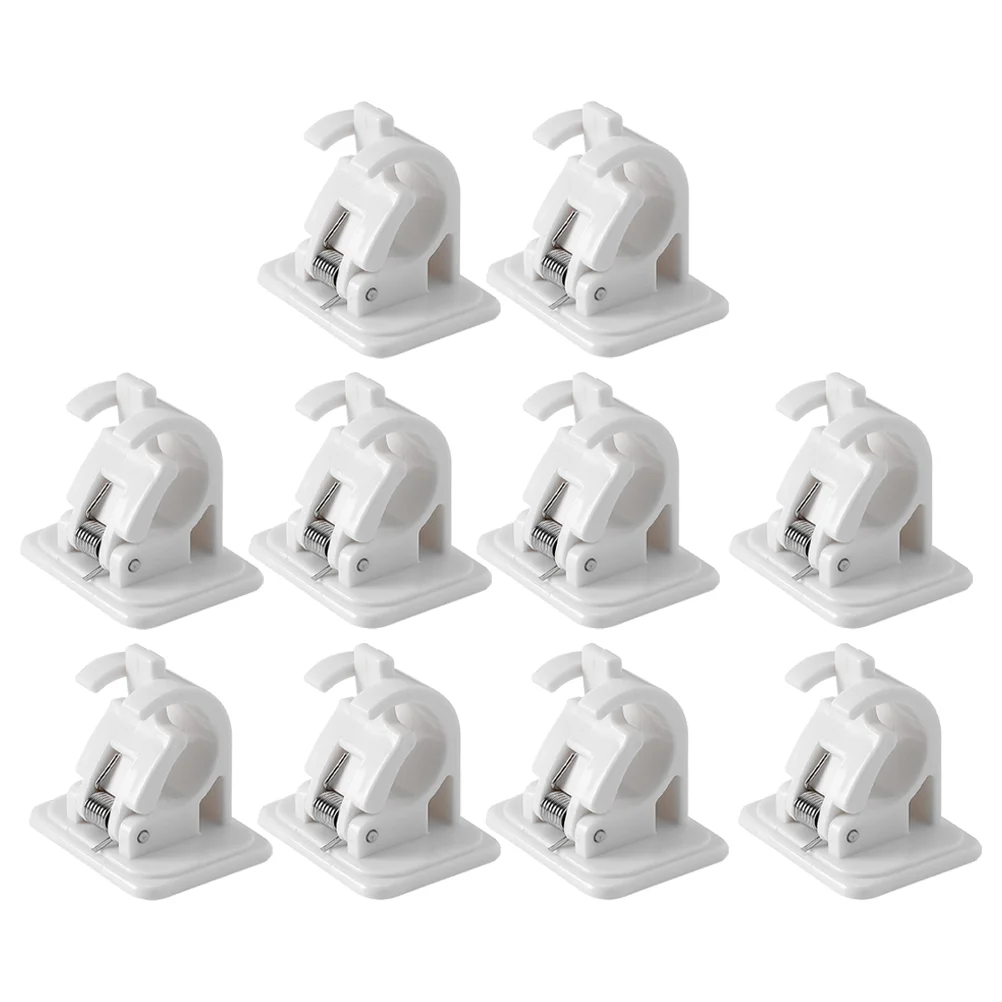 

Curtain Holder Rod Bracket Brackets Towel Door Pole Bar Clips Decorative Wall Stick Drapery Holders Support Rack Drape Bathroom